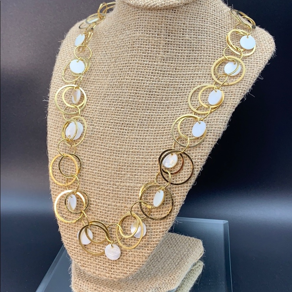 Kenneth Jay Lane Hoop and MOP Neckl…